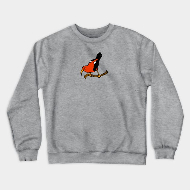 Hawaiian I'iwi bird Crewneck Sweatshirt by William Gilliam